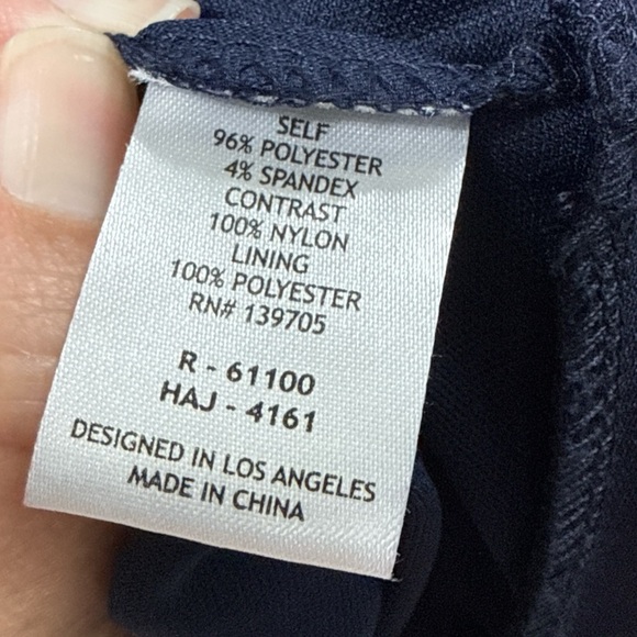 Emerald Sundae Navy Lace Halter Skater Dress L Layered Fit & Flare Cocktail - Picture 10 of 10